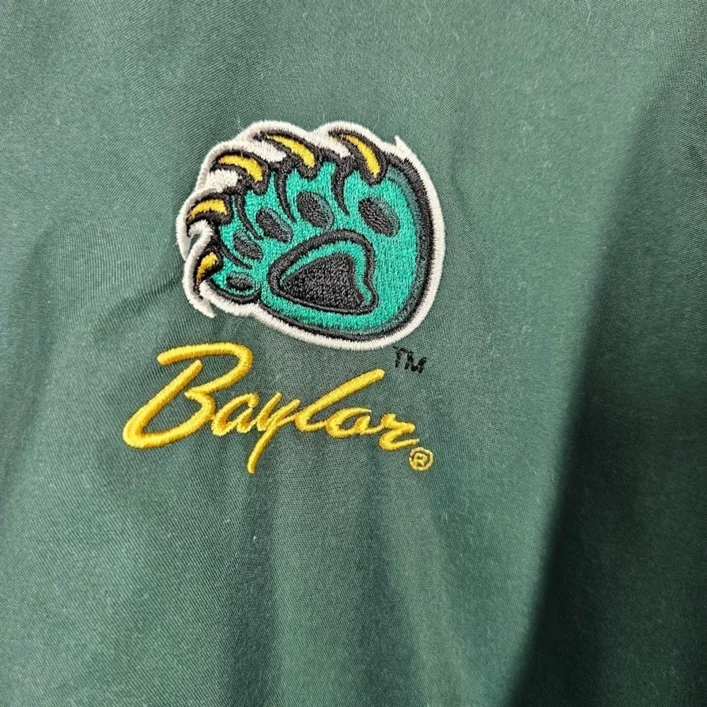Baylor Bears Pullover Windbreaker Jacket Size XL KA Knights Apparel 1/4 Zip